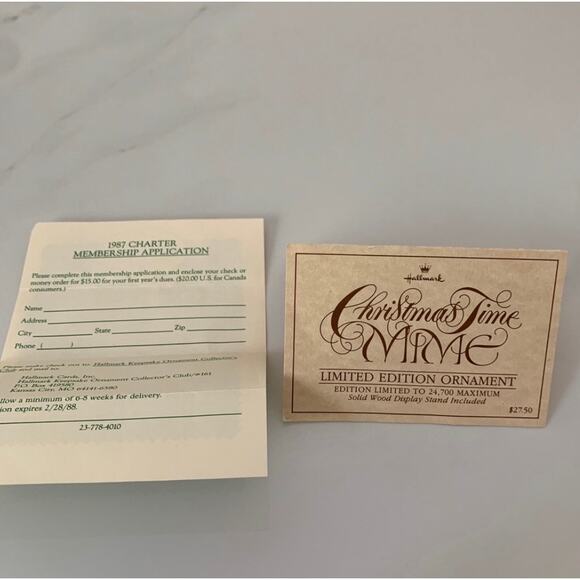 Vintage 1987 Hallmark Keepsake Mime Clown Teddy Bear Ornament - Picture 13 of 16